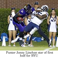 Punter Jonny Linehan star of first half for BYU