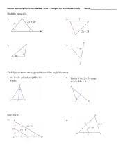 Honors geometry final exam review. Honors Geometry Unit 4 Final Review Honors Geometry Final Exam Review Unit 4 Triangles And Coordinate Proofs Find The Value Of X 1 2 3 4 Each Course Hero