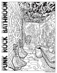 Bathroom coloring pages are a fun way for kids of all ages to develop creativity, focus, motor skills and color recognition. Alan Robert On Twitter On This Day 4 Years Ago The Coloring Book Journey Began For Me With This Cbgb Bathroom Page Idwpublishing