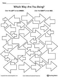 Left And Right Arrows Visual Perceptual Activities Vision Therapy Activities Visual Perception Activities