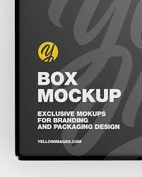 Download Matte Paper Box Mockup In Box Mockups On Yellow Images Object Mockups PSD Mockup Templates