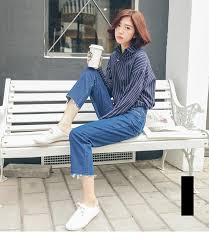 Preppy Japanses White Jeans For Women Summer Summer Clothes Men S Women S Men S Summer C Korean Fashion Trends Korean Fashion Harajuku Fashion Street