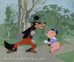 The big bad wolf is the main antagonist of the silly symphonies short the three little pigs. Animation Cel Disneyland Cel Set Up Of The Fiddler Pig With The Big Bad Wolf Wdccs650disneyland Cel Set Upthe Fiddler Pig