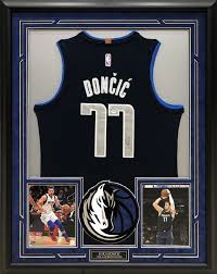 Luka doncic 7 real madrid white basketball jersey stitch. Luka Doncic Autographed Hand Signed And Custom Framed Dallas Mavericks Jersey Signature Collectibles