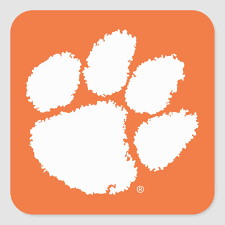 Clemson University Tiger Paw Square Sticker Zazzle Com In 2020 Tiger Paw Clemson University Tigers Clemson University
