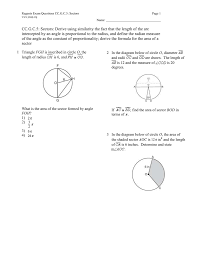 Cc G C 5 Sectors Derive Using Similarity The Fact That The Length Intercepted By An Angle Is Proportional To The Radius And