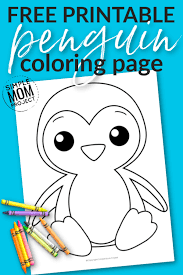 For kids & adults you can print penguin or color online. Free Printable Penguin Coloring Page Simple Mom Project
