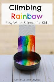Climbing Rainbow Science Experiment Science Experiments Kids Preschool Science Experiments Kids Elementary Cool Science Experiments