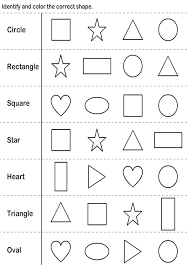 Exercises to learn the different free geometric shapes coloring page to print and color, for kids : Coloring Pages Shapes Coloring Page