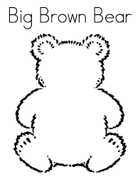 Coloring book of cute brown animals bear on white; Big Brown Bear Play Coloring Pages Best Place To Color