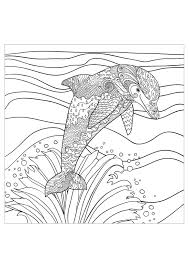 I am having a problem with printing though. Dolphin Waves Sea Dolphins Adult Coloring Pages