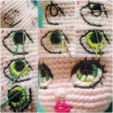 Merhabalar Iki Renk Goz Islemesinin Yapim Asamalari Goz Isleme Teknigimi Daha Once Paylasmistim Patron Muneca Amigurumi Ganchillo Amigurumi Muneca Amigurumi