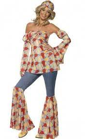 Grandi parrucche hippie, palle da discoteca, e volendo, anche stilosi costumi groovy! Costume Da Hippie Vestito Hippy Costume Anni 70 Abiti Anni 70