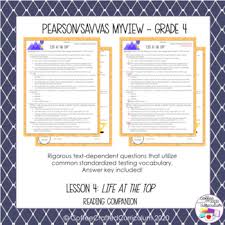 Upsc cds answer key consists of correct answers to all the questions asked in the exam. Pearson Savvas Myview 4th Grade L Lesson 4 Life At The Top Tpt