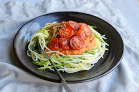 Here is how you achieve it. Baby Marrow Spaghetti Rustic Plum Tomato Sauce Berry Sweet Life