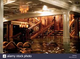 sinking scene titanic (1997 stock photo