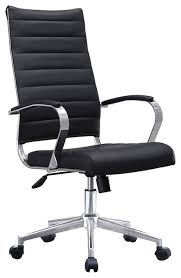 Ergonomic High Back Swivel Boss Ribbed Pu Leather Office Chair Modern Contemporary Office Chairs By Daniel Ng