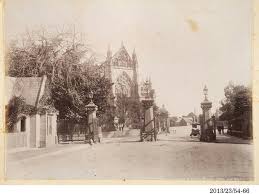 St Marys Cathedral And The Domain Gates In Sydney In The 1880s Museum Of Applied Arts And Science Australian Continent Australia Saint Marys