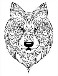 Oak coloring pages for adults; Wolf Coloring Page In 2021 Animal Coloring Pages Mandala Coloring Pages Wolf Colors