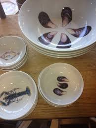 Jersey Pottery Fruits De Mer Mussel Bowls 59 95 And Tapas Bowls 19 95 Are A Great Present For Some Body Special Fr Seaside Decor Beach Decor Nautical Dishes