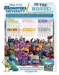 Match Each Monster To Their Fraternity Or Sorority House With This Monsters University Monster University Monster University Birthday Monsters Inc University