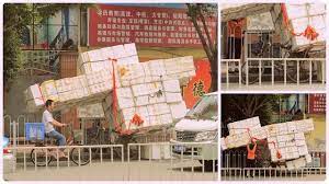 曾喬治這人很愛吃my life bits life of george 大陸搜奇 這麼誇張的超載你看過嗎 腳踏車載了十倍體積的保麗龍箱子 shanghai fun slide fun