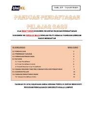 Permohonan kemasukan program pengajian unikl. Panduan Pendaftaran Mfi Jup Pdf