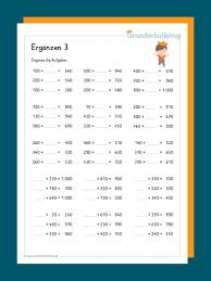 Dieser ordner enthält verschiedene übungen mit der hundertertafel. Erganzen Bis 1 000