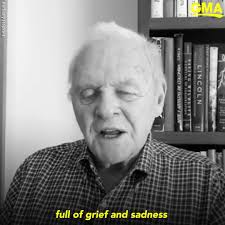 In the heartfelt video message, Anthony Hopkins says, "Today is the  tomorrow you were so worried about yesterday. Young people don’t give up.  Keep fighting." https://gma.abc/38NhN74