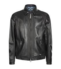Stefano Ricci Leather Bomber Jacket In Black Modesens Leather Bomber Jacket Leather Jacket Men Mens Outdoor Jackets