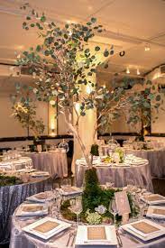 Woodsy Nature Theme Wedding Reception No Flowers No Problem Wedding Theme Centerpieces Nature Themed Wedding Wedding Reception Flowers