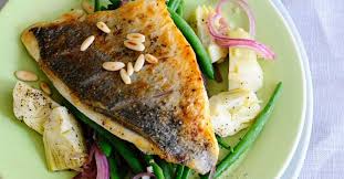 Dorade Mit Bohnengemuse Und Artischocken Rezept Bohnengemuse Artischocken Rezepte