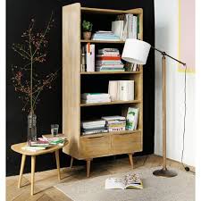That's a lot of books you have, is what you keep hearing. Regal Im Vintage Stil Mit 2 Schubladen Aus Mangoholz Maisons Du Monde Modern Bookcase Bookcase Design Mid Century Modern Bookshelf