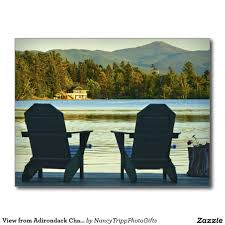 View From Adirondack Chairs In The Adirondacks Ny Postcard Zazzle Com Adirondack Chairs Adirondack Adirondacks