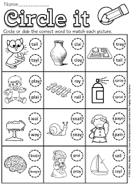 Ai Ay Worksheets Circle It In 2020 Ai Ay Worksheets Vowel Teams Chart