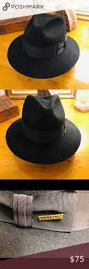 Black Wool Mallory Stetson Fedora Stetson Fedora Felt Cowboy Hats Brown Cowboy Hat