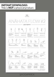 Anahata Flow Printable Yoga Sequence 3 Parts For Your Home Etsy