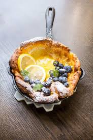 Pan Cake With Lemon Curd And Blueberries Desserts Food Recipes