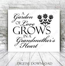 Garden Of Love Grandmother S Heart Svg Quote Design Vector Vinyl Design Printable Quote Ai Svg Pdf Svg File Silhoue Svg Quotes Grandma Quotes Sign Stencils
