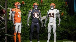 Jun 15, 2021 · the bengals wore the color five times last season and eight times in 2019, so it should be a consistent staple in the uniform rotation. Cincinnati Bengals Unveil New Uniforms Photos Cincinnati Business Courier