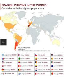 Spanish Citizens in the World, by country : r/MapPorn