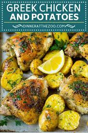 Greek Chicken And Potatoes Recipe Sheet Pan Dinner Roasted Chicken Thighs Chicken Chi In 2020 Greek Chicken And Potatoes Roast Chicken Dinner Baked Greek Chicken