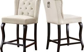 Suri Cream Bar Stool 773 Meridian Furniture Bar Tables In 2020 Meridian Furniture Upholstered Dining Chairs Bar Stools
