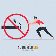 Protecting children and young people from exploitation by the tobacco and related industry. May 31st World No Tobacco Day Poster Design A Man Pushing Stop Royalty Free Cliparts Vectors And Stock Illustration Image 146607402