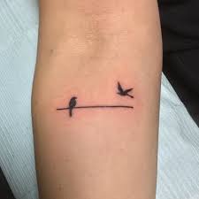 Tiny Birds On A Wire Tattoo A Simple Tiny Bird Silhouette Tattoo Tattoo Cutetattoo Tinytattoo Girlytattoo Birdtattoo Pretty Little Bird Tattoos Tiny Bird Tattoos Bird Tattoo Wrist