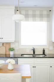 Black And White Farmhouse Kitchen Curtains Farmhouse Kitchen Window Valance Tutorial Nick Alicia Kitchen Window Treatments Diy Farmhouse Style Kitchen Farmhouse Kitchen Curtains