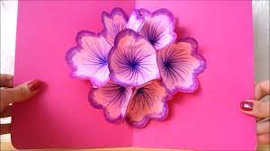 Touch device users, explore by touch or with swipe gestures. Easy Paper Craft Diy Flower Pop Up Card Diy 3d Card Birthday Card For Friends Maisonzizou Youtube