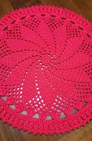 Crochet Doily Crochet Red Table Mat Handmade Doily Crochet Table Runner Table Centre Red Table Decoration 20 Inches Table Doily Crochet Doily Patterns Doily Patterns Crochet Rug