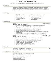 Resume Examples Hair Stylist Resume Examples Resume Examples Hair Stylist Stylists