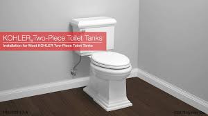 To adjust the water level in the toilet bowl, first is to adjust the ball and arm float to its right height. Installation Kohler Toilet Tanks Youtube